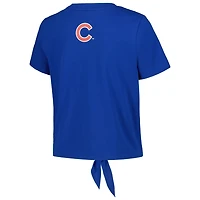 The Wild Collective Chicago Cubs Twist Front T-Shirt
