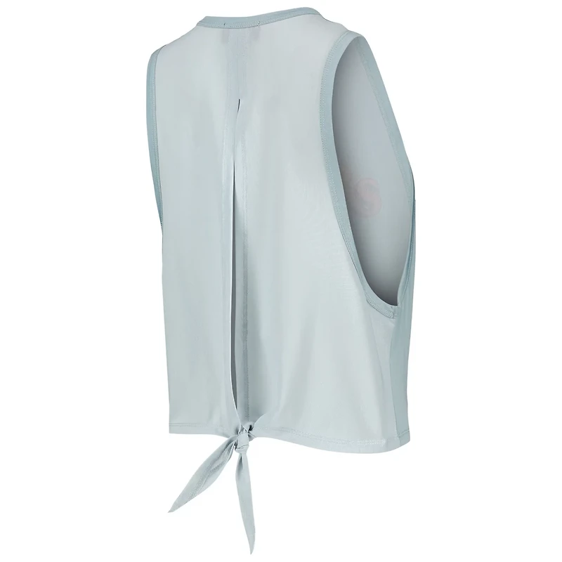 The Wild Collective Light New York Yankees Open Back Twist-Tie Tank Top