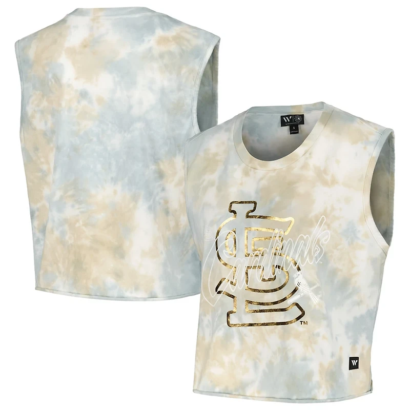 The Wild Collective St Louis Cardinals Washed Muscle Tank Top