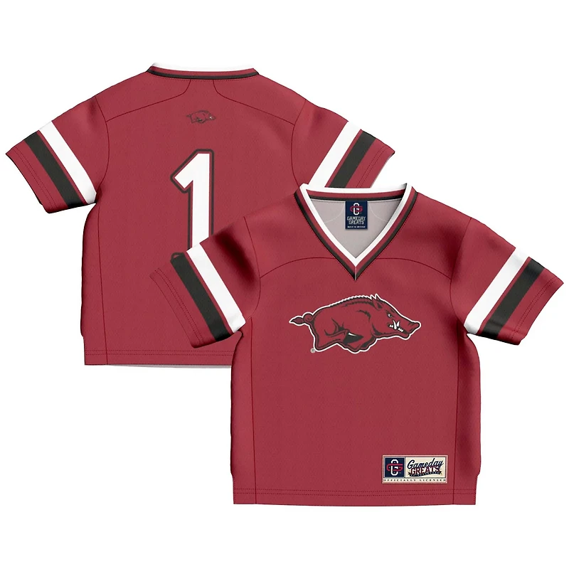 Toddler GameDay Greats 1 Arkansas Razorbacks Lightweight Collegiate Football Fashion Jersey