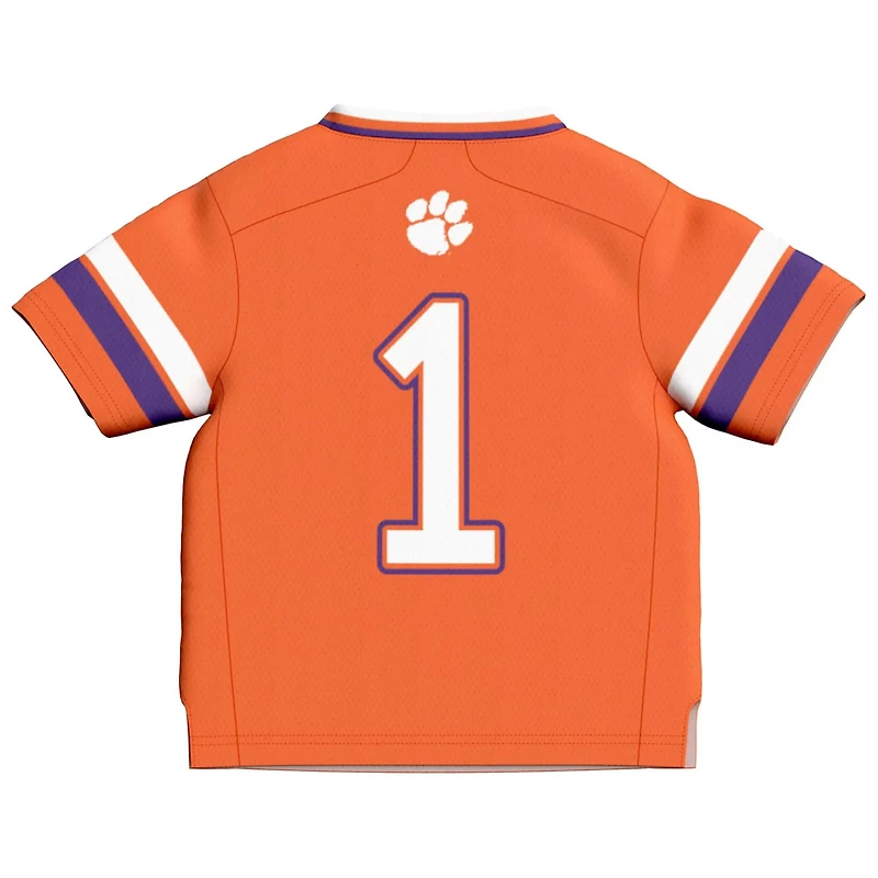 Toddler GameDay Greats 1 Clemson Tigers Lightweight Collegiate Football Fashion Jersey