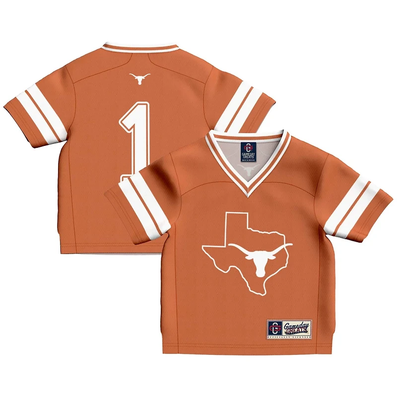Toddler GameDay Greats 1 Texas Longhorns Lightweight Collegiate Football Fashion Jersey