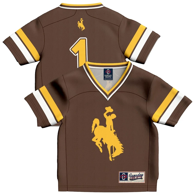 Toddler GameDay Greats 1 Wyoming Cowboys Lightweight Collegiate Football Fashion Jersey