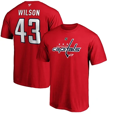 Tom Wilson Washington Capitals Team Authentic Stack Name  Number T-Shirt