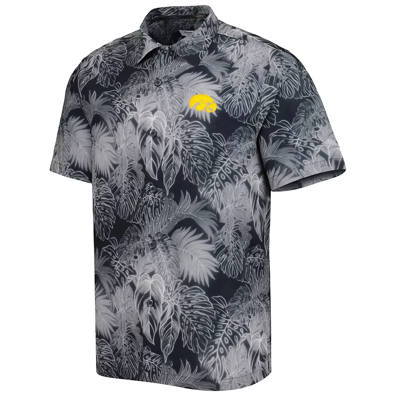 Tommy Bahama Iowa Hawkeyes Coast Luminescent Fronds IslandZone Button-Up Camp Shirt