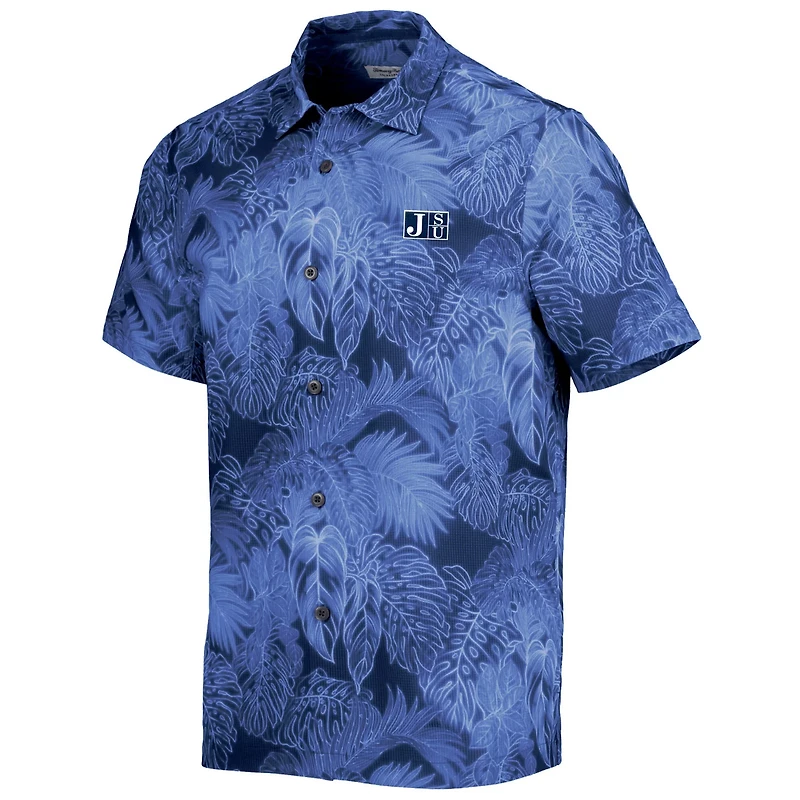Tommy Bahama Jackson State Tigers Bahama Coast Luminescent Frond Camp IslandZone Button-Up Shirt