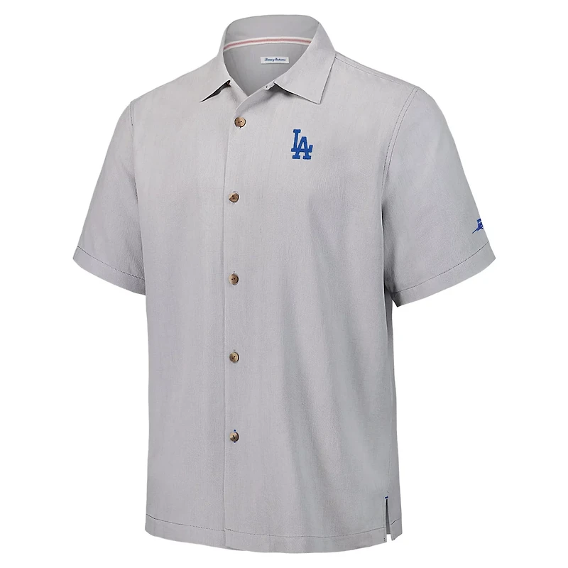 Tommy Bahama Los Angeles Dodgers Hit and Run Silk Camp Button-Up Shirt