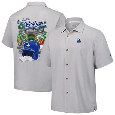 Tommy Bahama Los Angeles Dodgers Hit and Run Silk Camp Button-Up Shirt