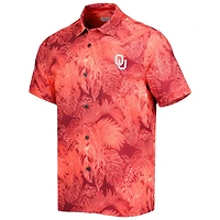 Tommy Bahama Oklahoma Sooners Big  Tall Coast Luminescent Fronds IslandZone Button-Up Camp Shirt