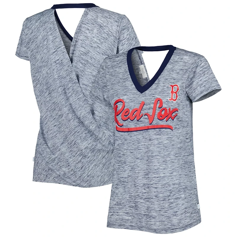 Touch Boston Red Sox Halftime Back Wrap Top V-Neck T-Shirt