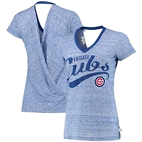 Touch Chicago Cubs Hail Mary V-Neck Back Wrap T-Shirt