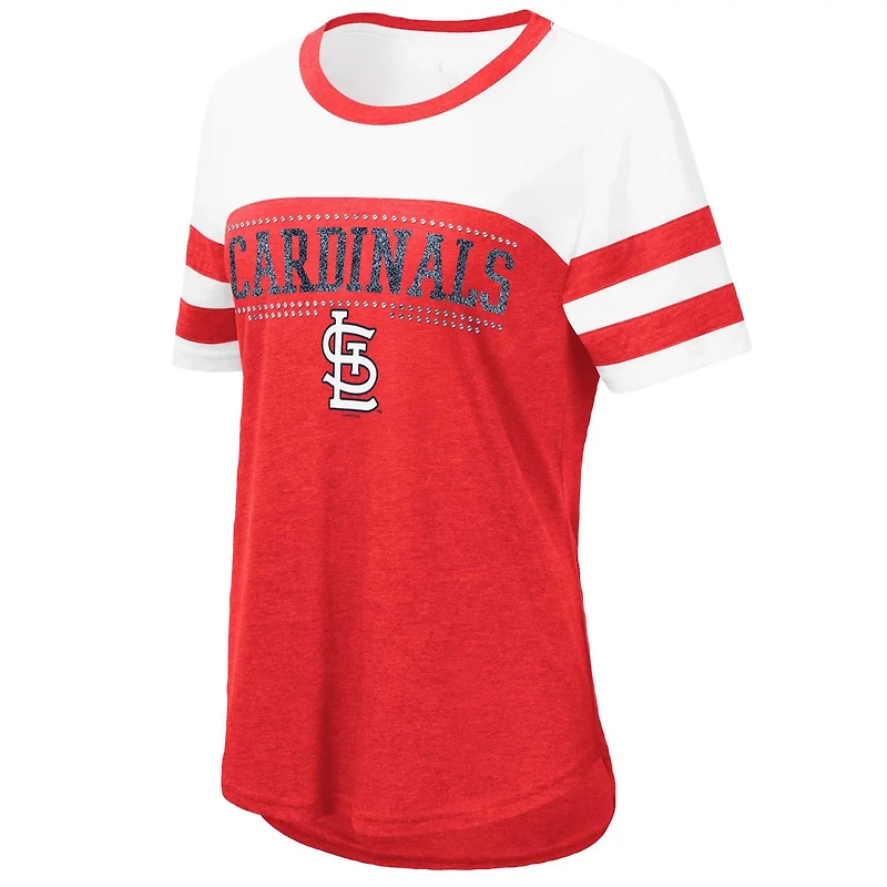 Touch White St Louis Cardinals Setter Lightweight Fitted T-Shirt