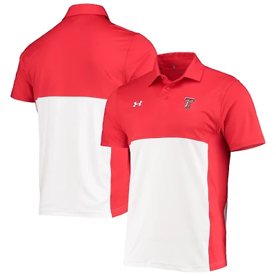 Under Armour /White Texas Tech Raiders 2022 Blocked Coaches Performance Polo