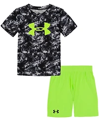 Under Armour Boys' 4-7 Camo Logo T-shirt and Shorts Set