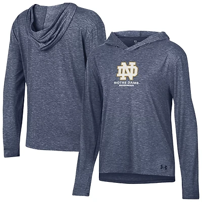 Under Armour Heather Notre Dame Fighting Irish Tri-Blend Breezy Long Sleeve Hoodie T-Shirt