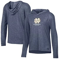 Under Armour Heather Notre Dame Fighting Irish Tri-Blend Breezy Long Sleeve Hoodie T-Shirt