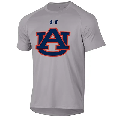 Under Armour Heathered Gray Auburn Tigers School Logo Tech 20 Performance T-Shirt