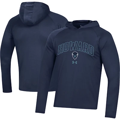 Under Armour Howard Bison 2023 Sideline Tech Hooded Raglan Long Sleeve T-Shirt