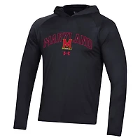 Under Armour Maryland Terrapins 2023 Sideline Tech Hooded Raglan Long Sleeve T-Shirt