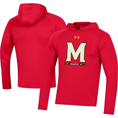 Under Armour Maryland Terrapins School Logo Raglan Long Sleeve Hoodie Performance T-Shirt