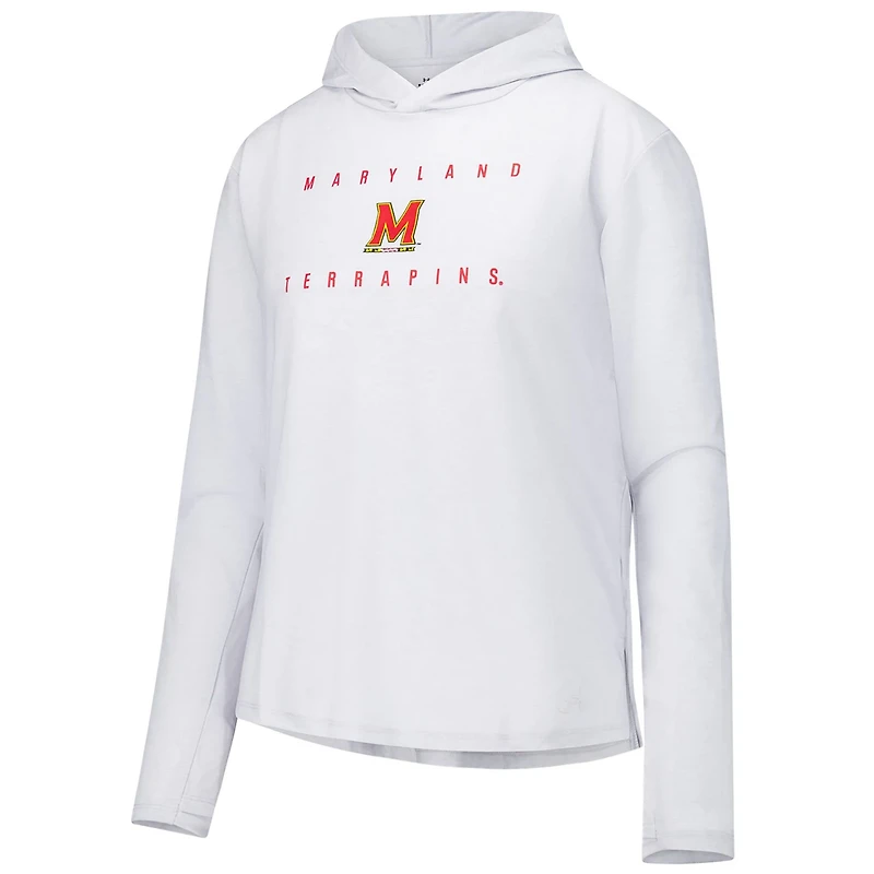 Under Armour Maryland Terrapins Super-Soft Breezy Long Sleeve Tri-Blend Hoodie T-Shirt
