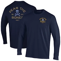 Under Armour Midshipmen Distressed Jolly Rogers Performance Long Sleeve T-Shirt