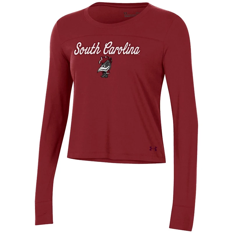 Under Armour South Carolina Gamecocks Vault Cropped Long Sleeve T-Shirt