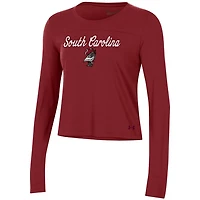 Under Armour South Carolina Gamecocks Vault Cropped Long Sleeve T-Shirt