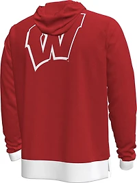 Under Armour Wisconsin Badgers 2024 On-Court Shootaround Long Sleeve Hoodie T-Shirt