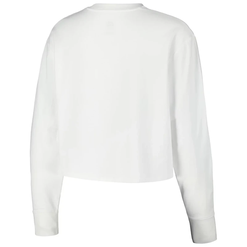 Under Armour Wisconsin Badgers Inline All Day Tri-Blend Cropped Long Sleeve T-Shirt