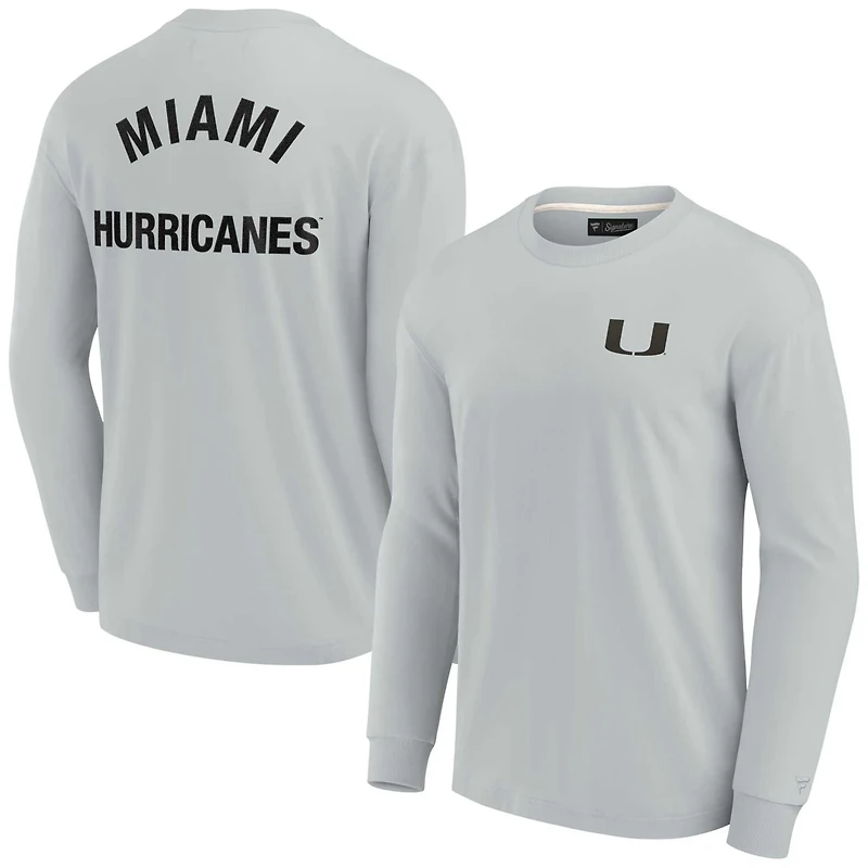 Unisex Fanatics Signature Miami Hurricanes Elements Super Soft Long Sleeve T-Shirt