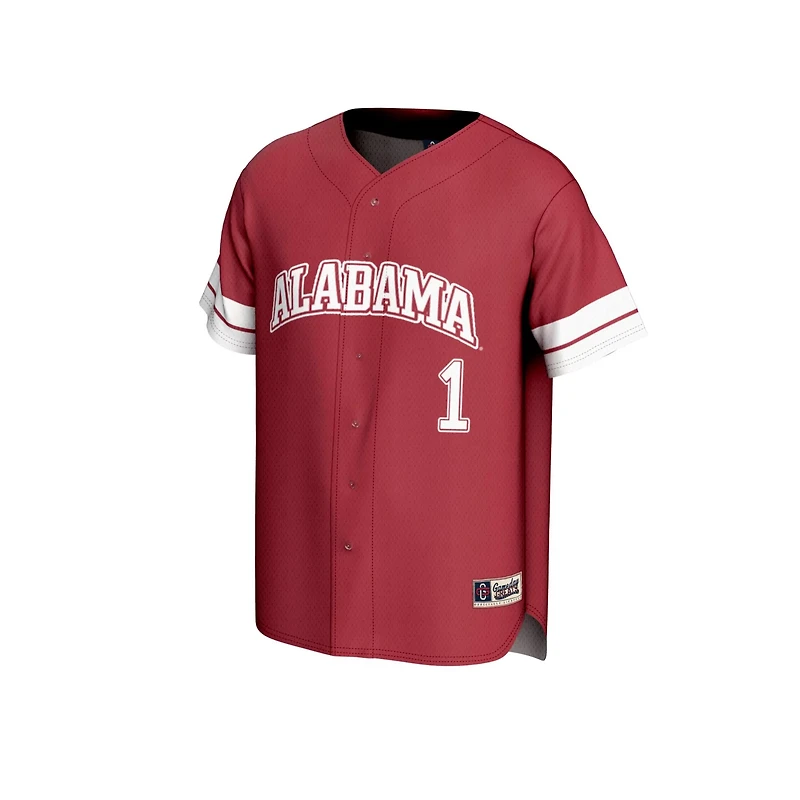 Unisex GameDay Greats 1 Alabama Tide Lightweight Collegiate Baseball Fashion Jersey
