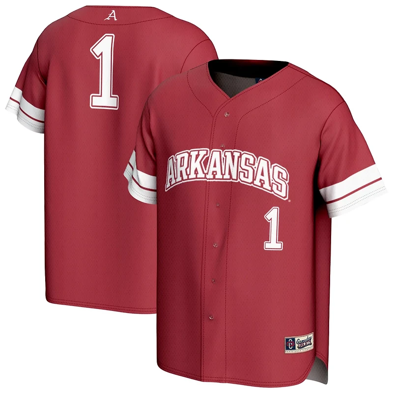 Unisex GameDay Greats 1 Arkansas Razorbacks Lightweight Collegiate Baseball Fashion Jersey