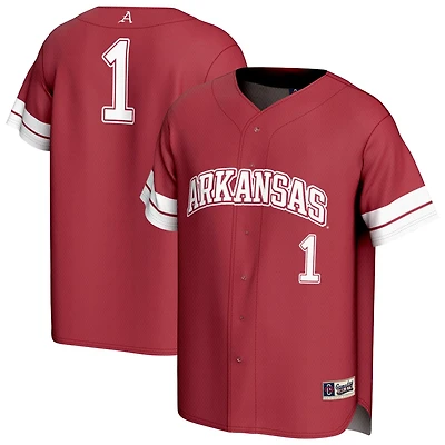 Unisex GameDay Greats 1 Arkansas Razorbacks Lightweight Collegiate Baseball Fashion Jersey