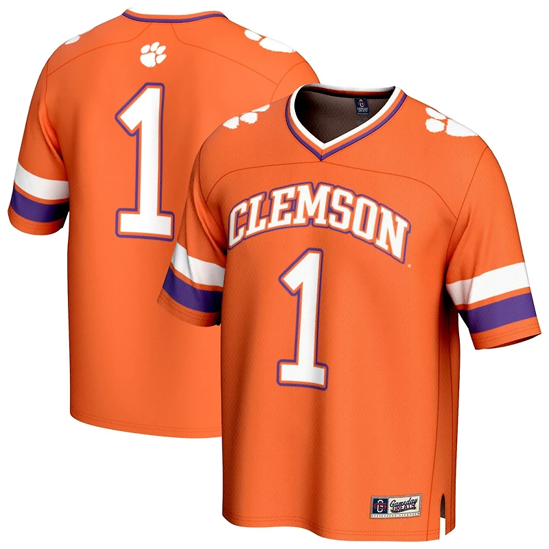 Unisex GameDay Greats 1 Clemson Tigers Lightweight Collegiate Football Fashion Jersey