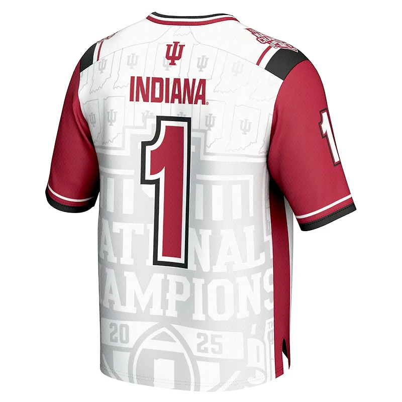 Unisex GameDay Greats 1 Indiana Hoosiers College Football Playoff 2025 National Champions Commemorative Fashion Jersey