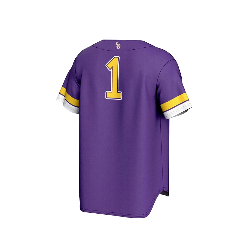 Unisex GameDay Greats 1 LSU Tigers Lightweight Collegiate Baseball Fashion Jersey