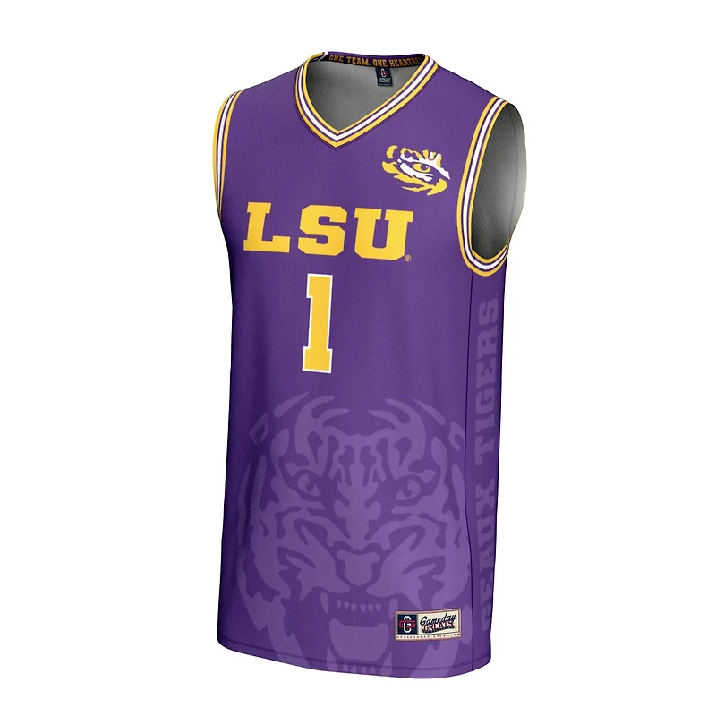 Unisex GameDay Greats 1 LSU Tigers Lightweight Icon Print Basketball Jersey