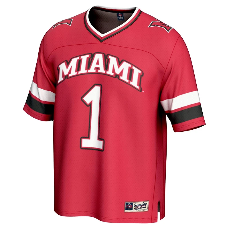 Unisex GameDay Greats 1 Miami University Hawks Lightweight Collegiate Football Fashion Jersey