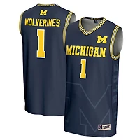 Unisex GameDay Greats 1 Michigan Wolverines Icon Print Lightweight Basketball Fashion Jersey