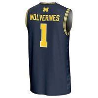 Unisex GameDay Greats 1 Michigan Wolverines Icon Print Lightweight Basketball Fashion Jersey