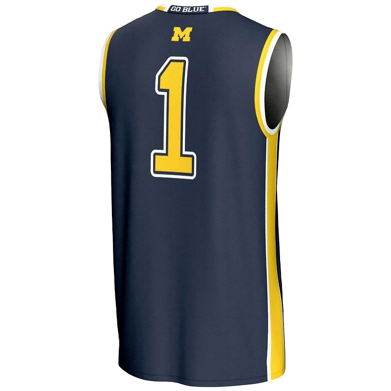 Unisex GameDay Greats 1 Michigan Wolverines Lightweight Basketball Jersey