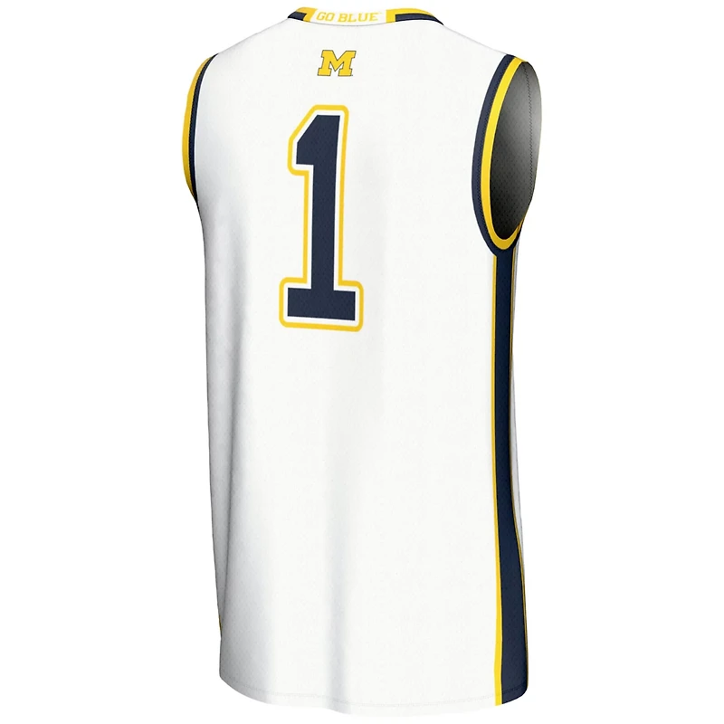 Unisex GameDay Greats 1 Michigan Wolverines Lightweight Basketball Jersey
