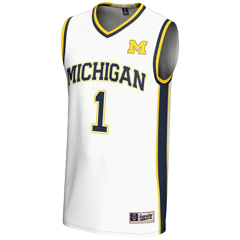 Unisex GameDay Greats 1 Michigan Wolverines Lightweight Basketball Jersey