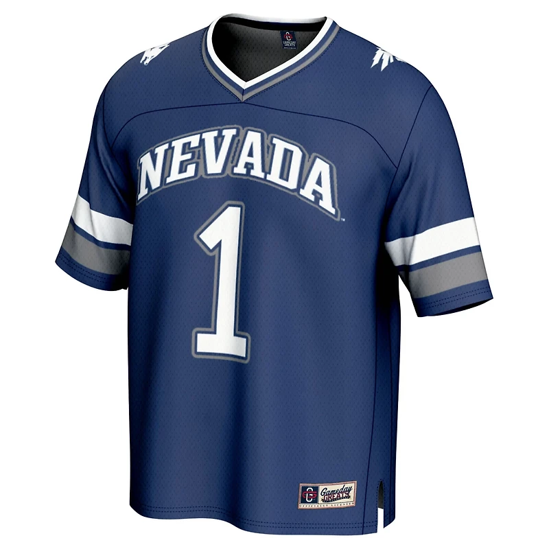 Unisex GameDay Greats 1 Nevada Wolf Pack Lightweight Collegiate Football Fashion Jersey