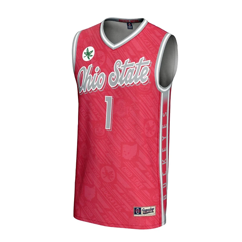 Unisex GameDay Greats 1 Ohio State Buckeyes Lightweight Highlight Print Basketball Jersey