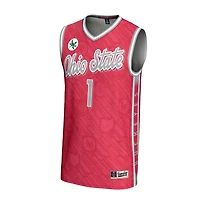 Unisex GameDay Greats 1 Ohio State Buckeyes Lightweight Highlight Print Basketball Jersey