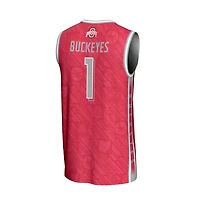 Unisex GameDay Greats 1 Ohio State Buckeyes Lightweight Highlight Print Basketball Jersey