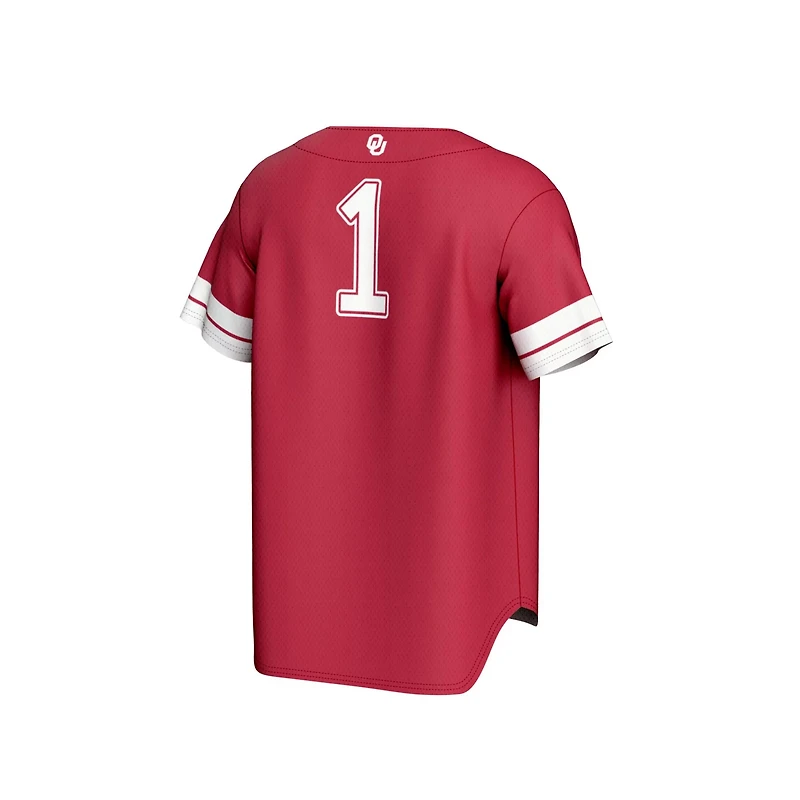 Unisex GameDay Greats 1 Oklahoma Sooners Lightweight Collegiate Baseball Fashion Jersey
