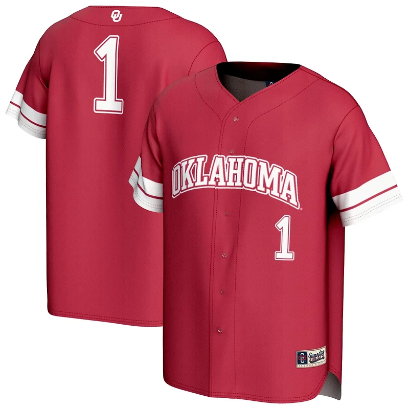 Unisex GameDay Greats 1 Oklahoma Sooners Lightweight Collegiate Baseball Fashion Jersey